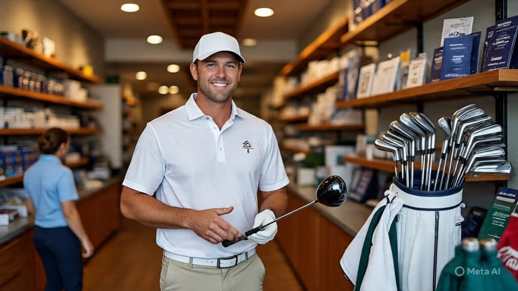 Golfer Buying a Driver from the Pro Shop