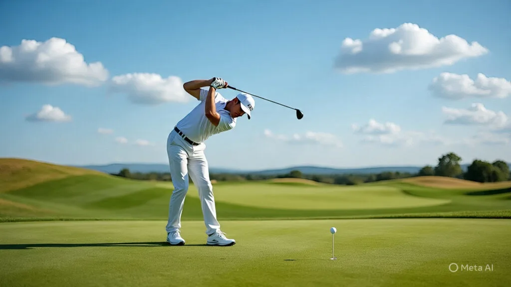 Golfer Hitting a 400 Yard Drive