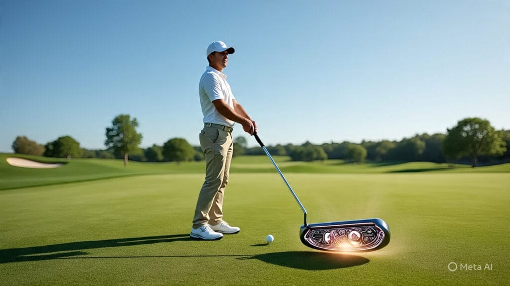Golfer Holding a Magic Putter