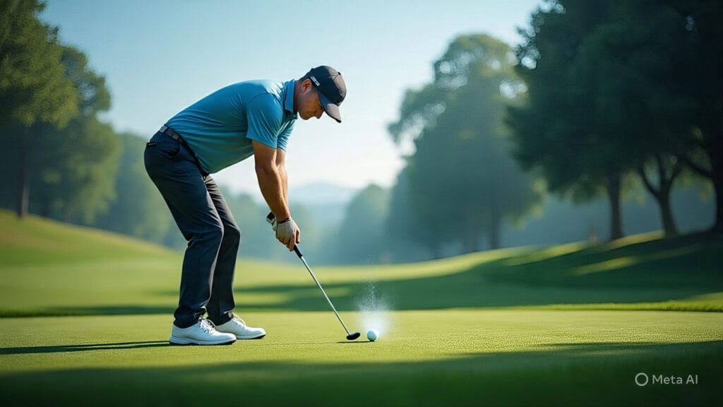 Golfer Putting with a Magic Wand