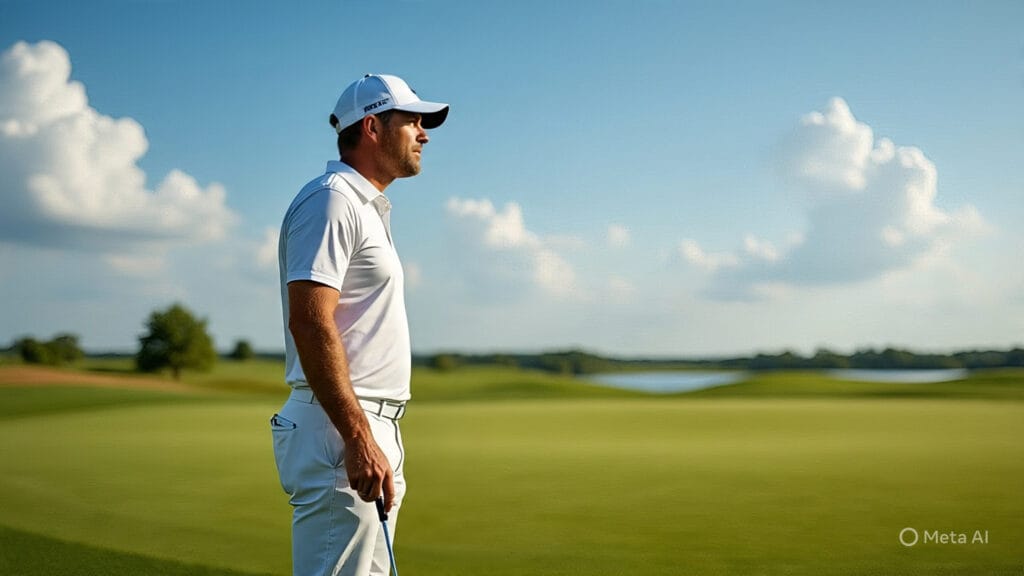 Golfer Visualizing His Next Shot