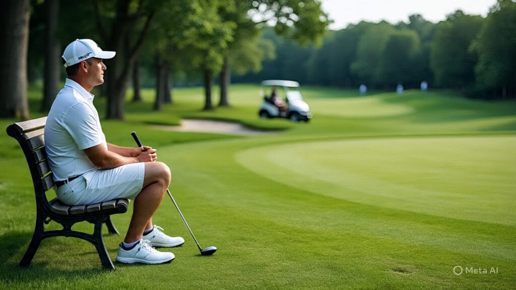 Golfer Doing Post-Round Reflection Practices