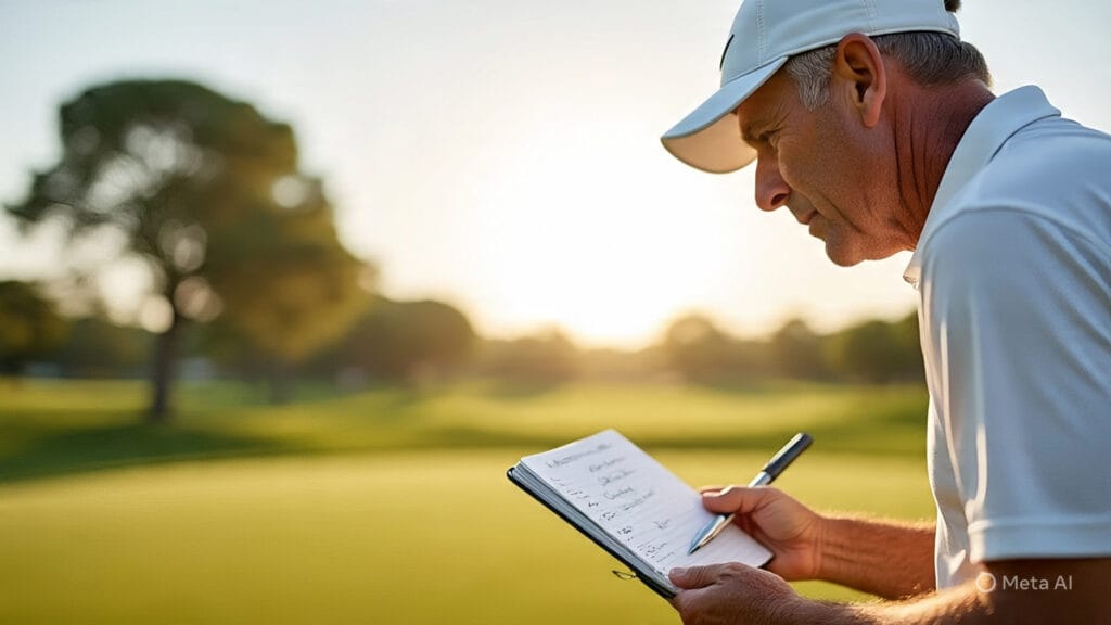 Golfer Setting Goals