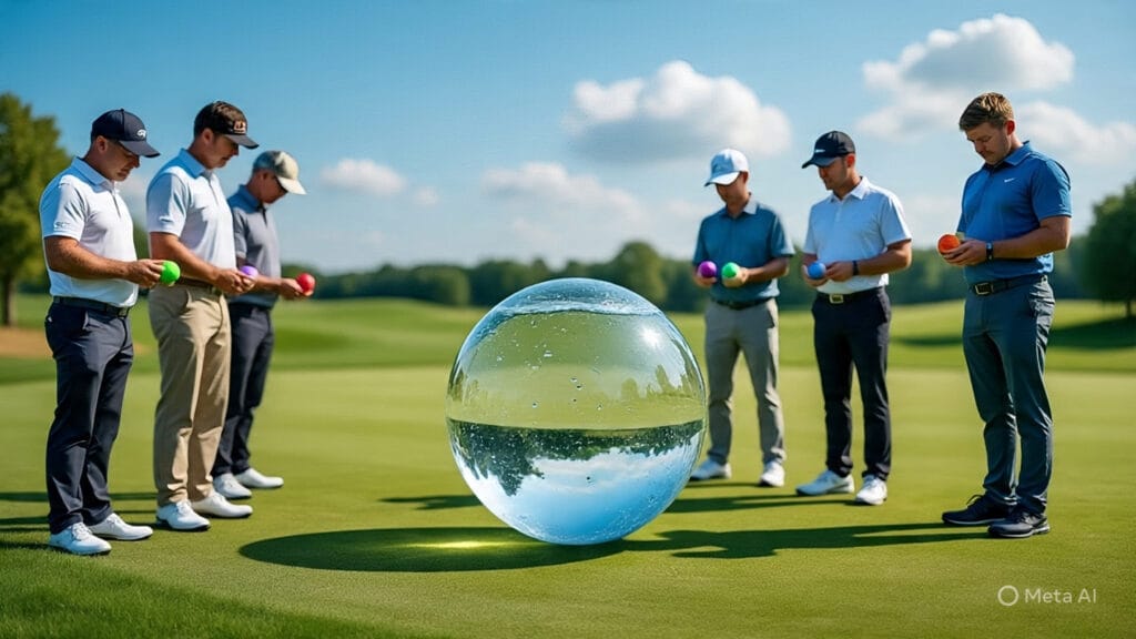 Group of Golfers Using Visualization Techniques
