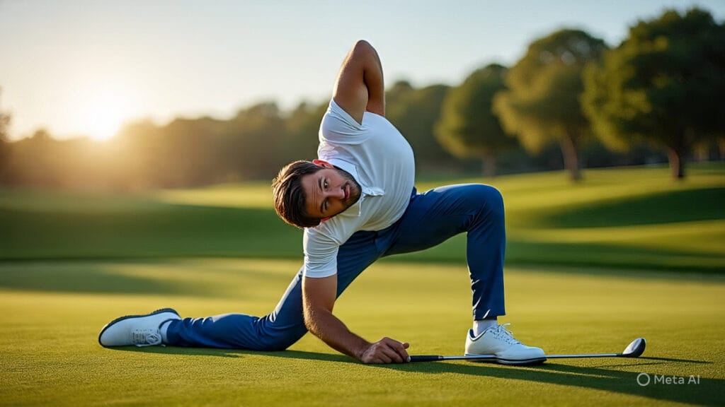 Golfer Doing Flexibility Exercises