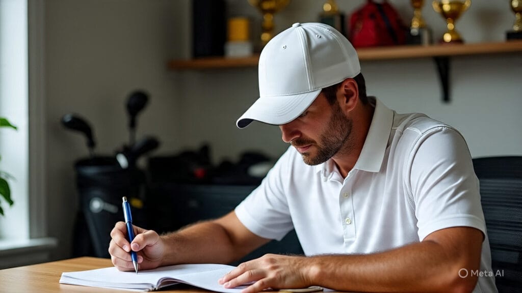 Golfer Setting Goals for His Golfing Skills
