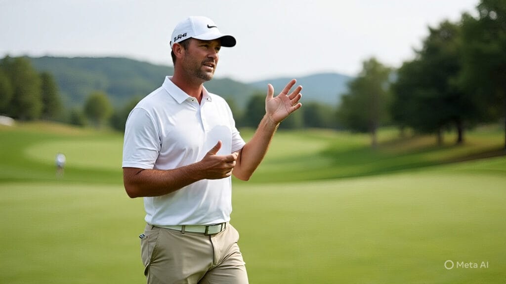 Golfer Talking to Himself