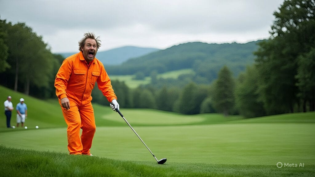 Crazy Man on the Golf Course