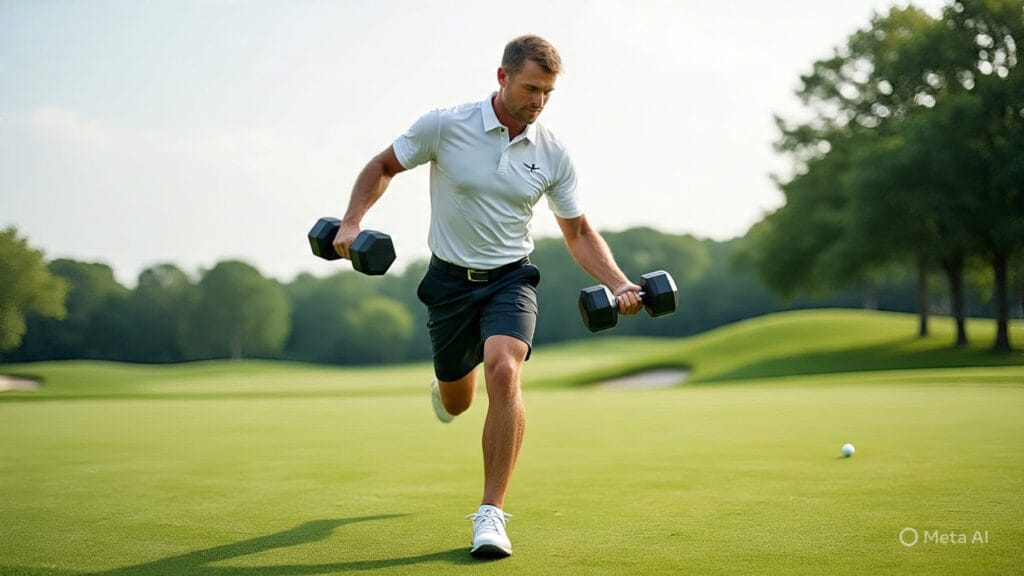 Golfer Doing Strength Training