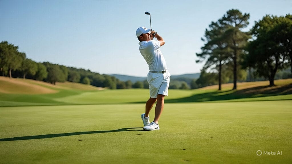 Golfer Hitting a Fade Shot