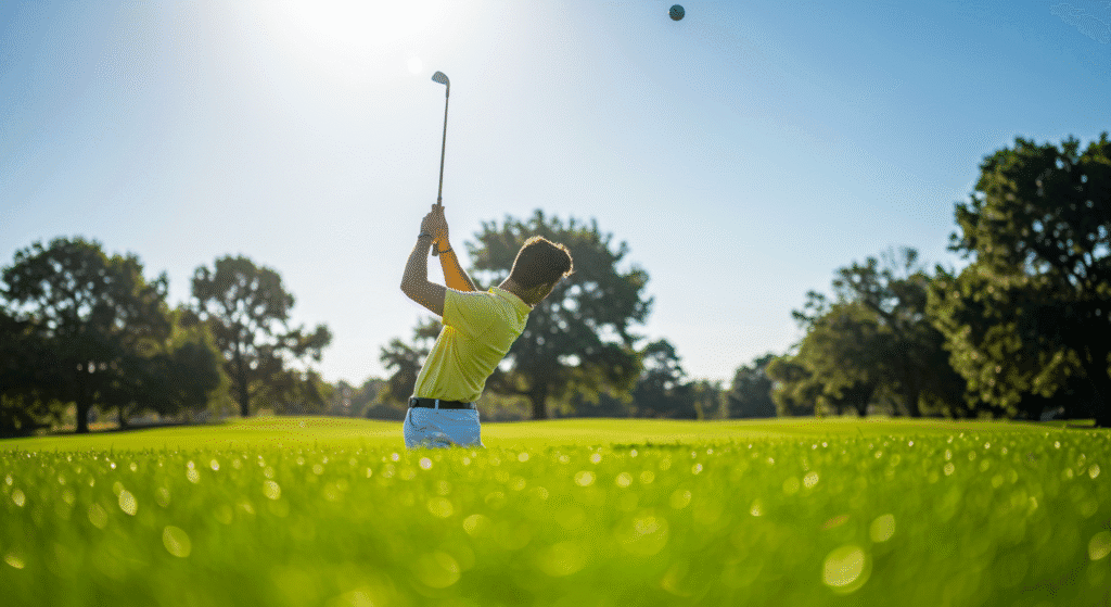 Pitching Golf Ball in The Air