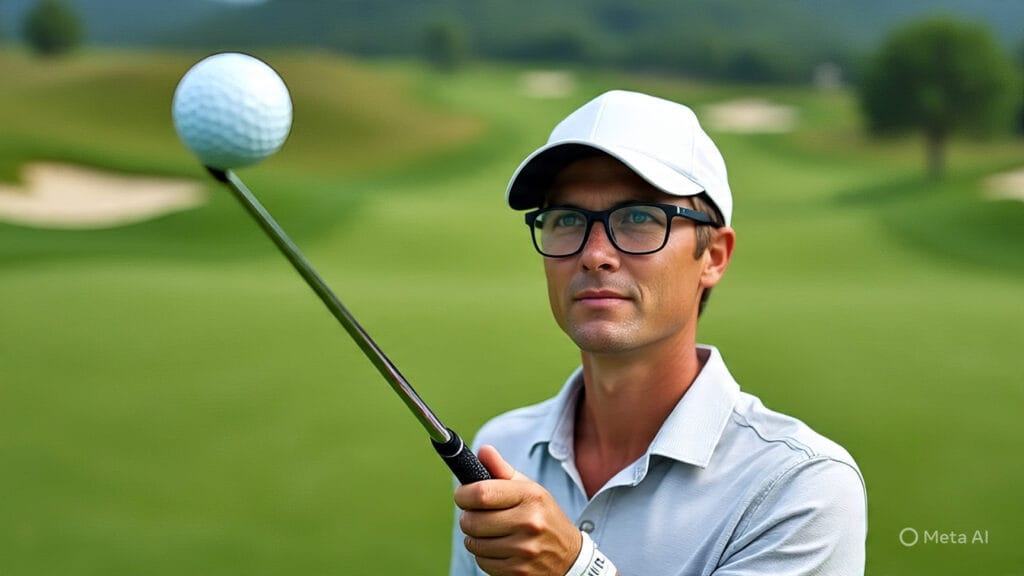 Brainiac Golfer Making Smart Golf Shot