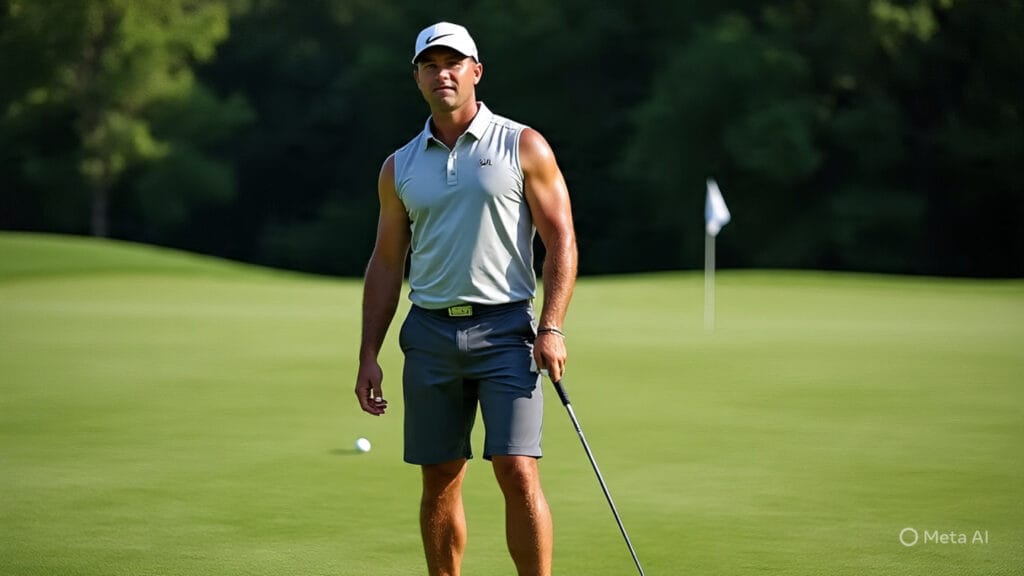 Golfer Who is All Buff and Very Muscular