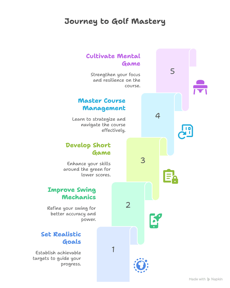 Infographic of The Journey to Mastering Golf