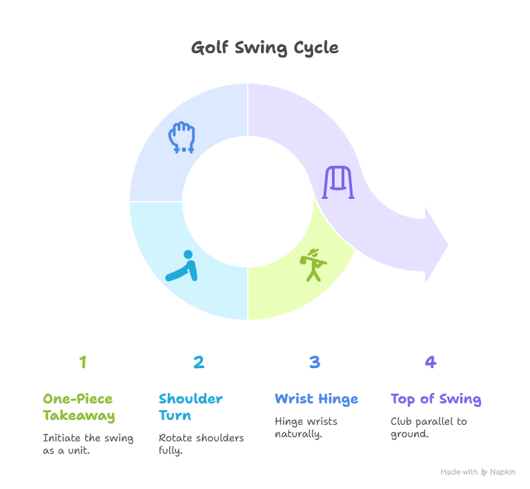 Infographic of The Backswing Golf Swing Cycle