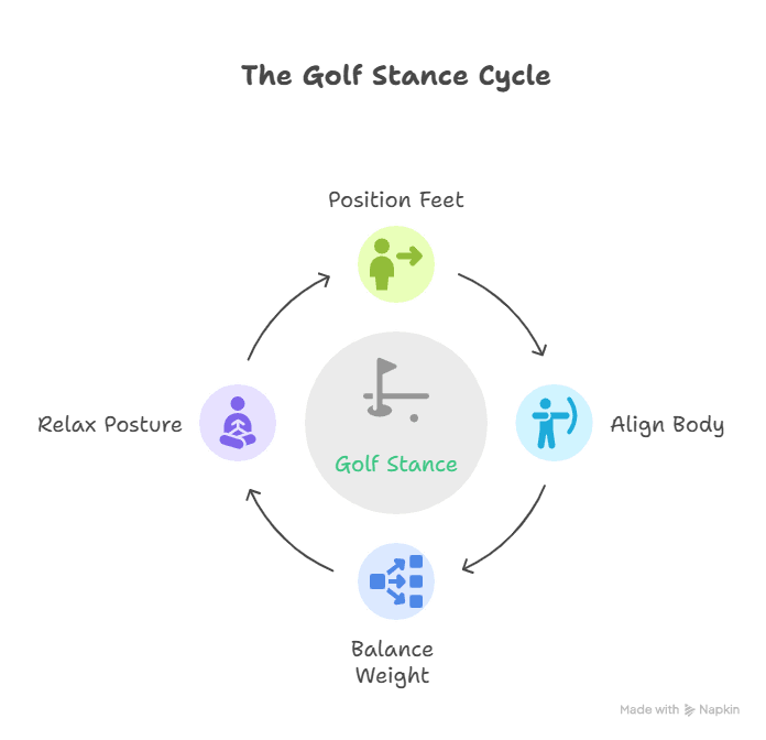 Visual Blueprint of The Golf Stance