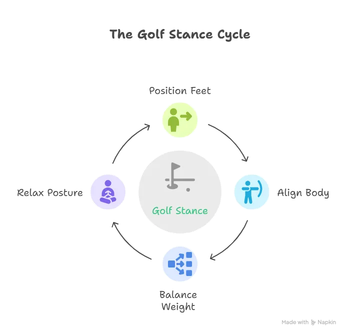 Visual Blueprint of The Golf Stance