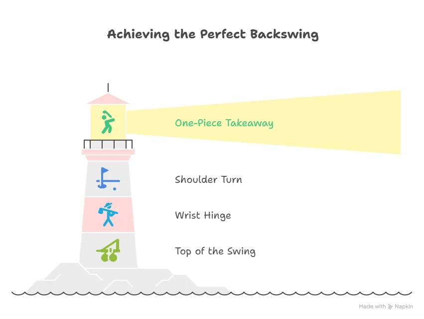 Infographic of The Golf Backswing