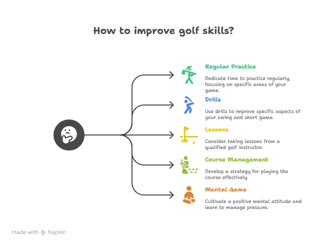 Graphic Representation on How to Improve Golfing Skills