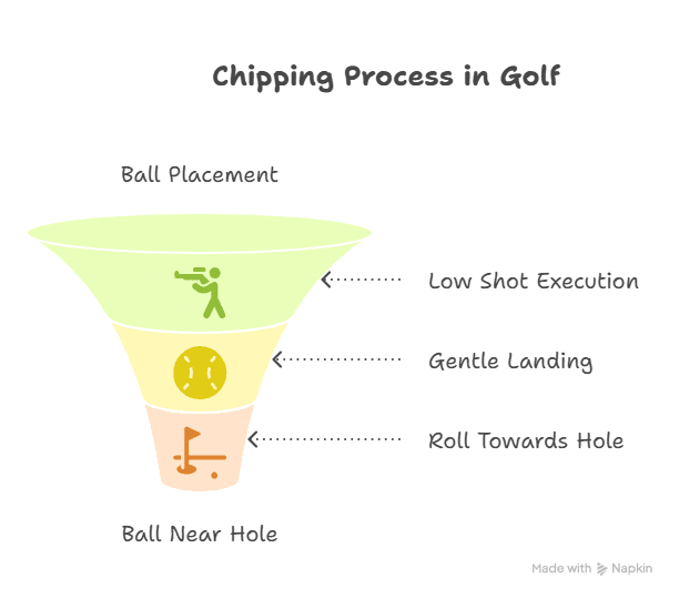 Graphic Outline of the Chipping Process in Golf