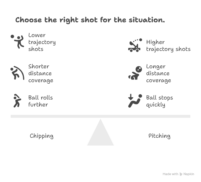 Infographic on Pitching in Golf