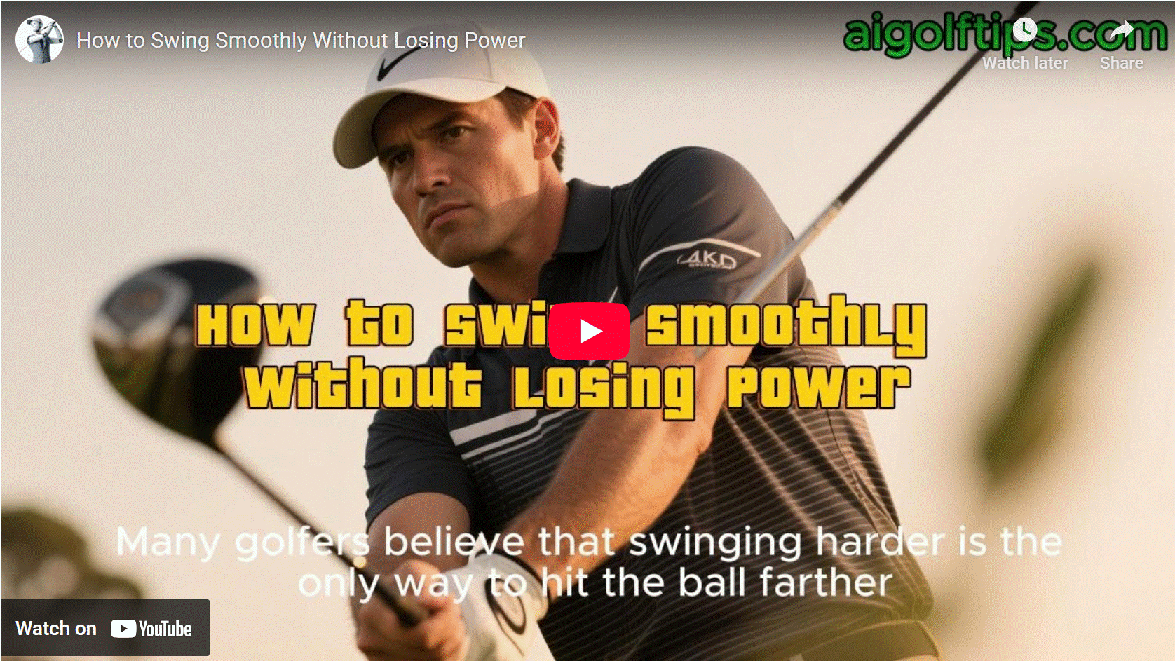 How to Swing Smoothly Without Losing Power