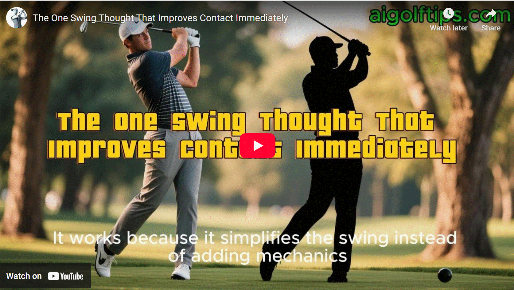 The One Swing Thought That Improves Contact Immediately
